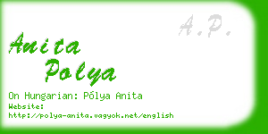 anita polya business card