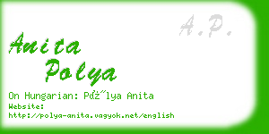 anita polya business card